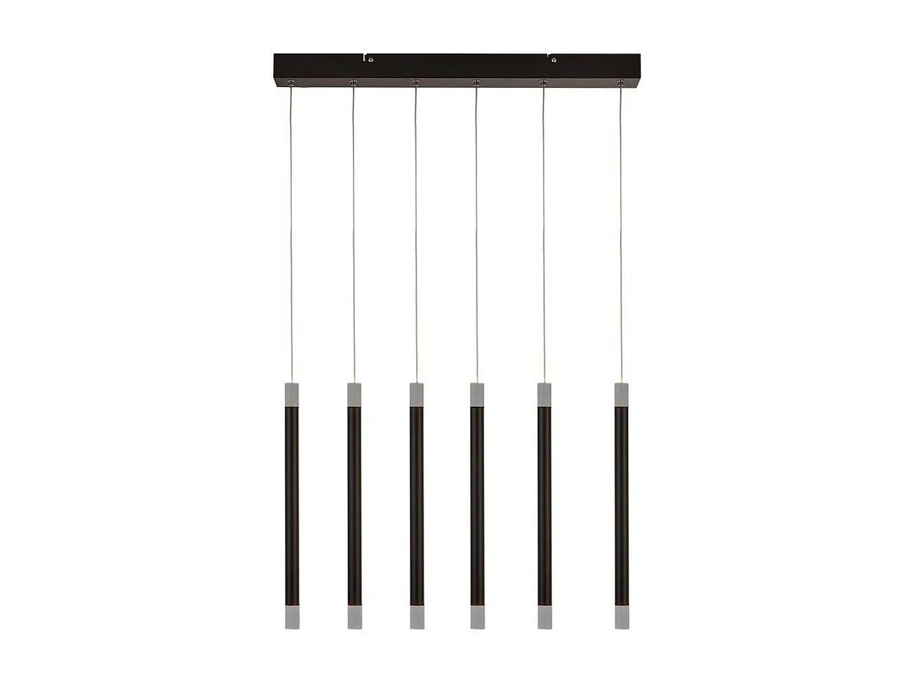 Searchlight Wands Sospensione a barra LED a 6 luci nera 2700K