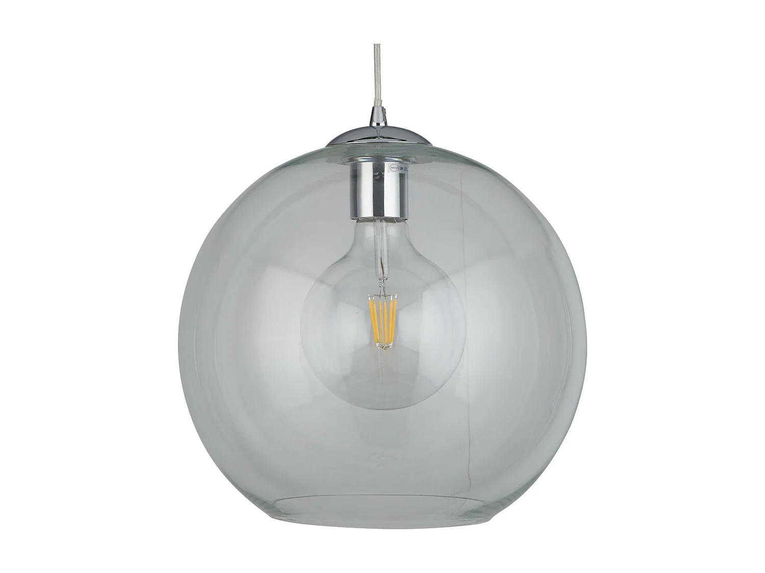 Searchlight Balls 1 ljuskupol takhnge krom, klart glas, E27
