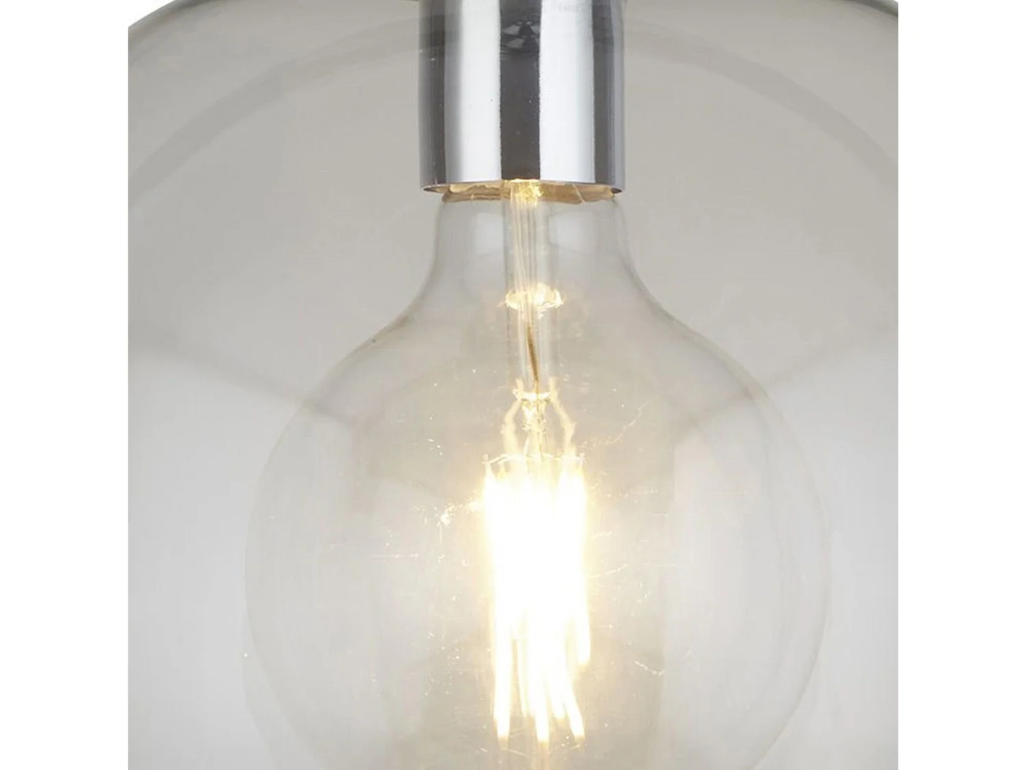 Searchlight Balls - Sospensione a soffitto a cupola a 1 luce Cromo, vetro trasparente, E27