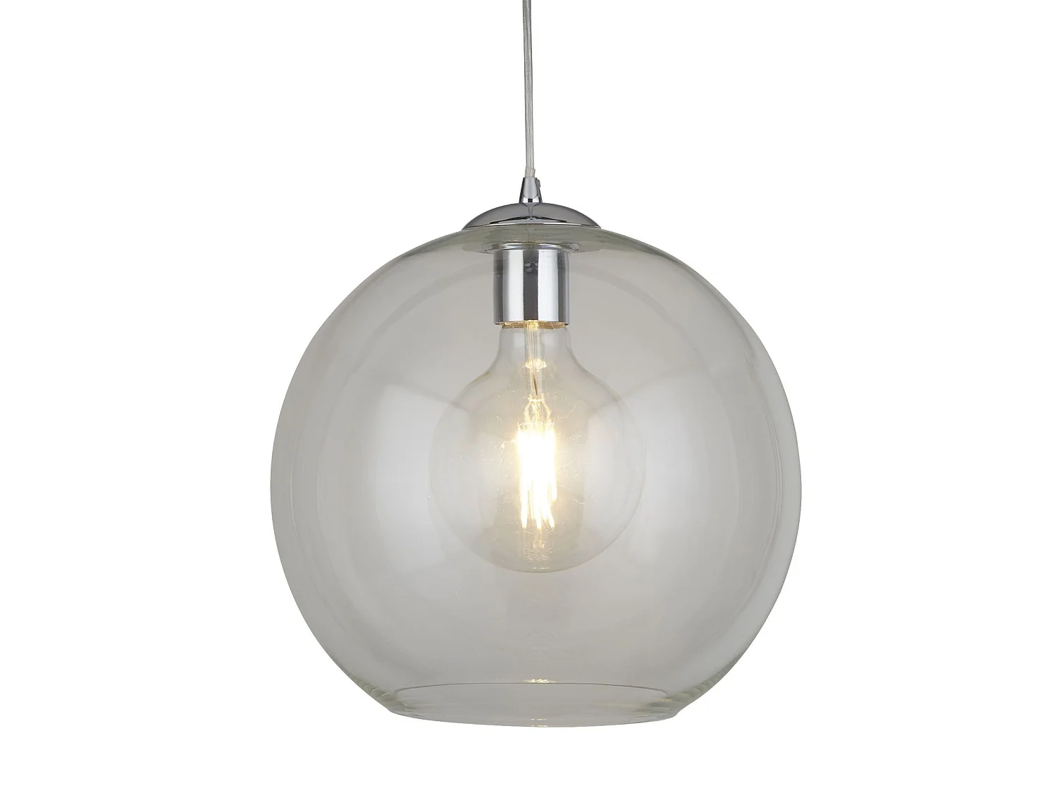 Searchlight Balls - Sospensione a soffitto a cupola a 1 luce Cromo, vetro trasparente, E27