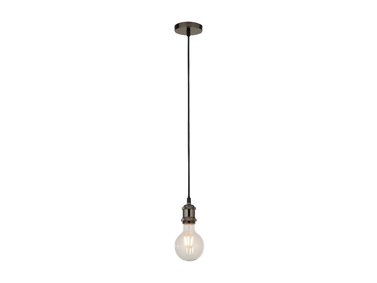 Suspension de câble de lumière du Chrome 1 noir de projecteur avec le câble textile de 1.5Mtr