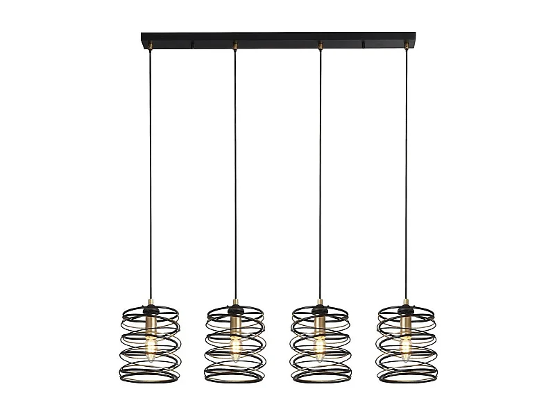 Searchlicht Spring 4 Lichtleisten-Anhänger, Schwarz und Gold