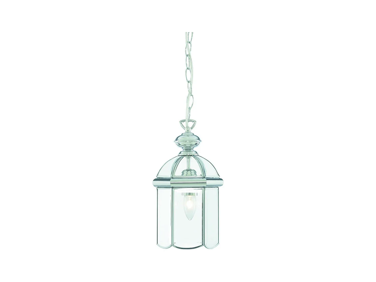 Searchlicht Lanterns - 1 Licht Deckenlaterne Anhänger Chrom, E27