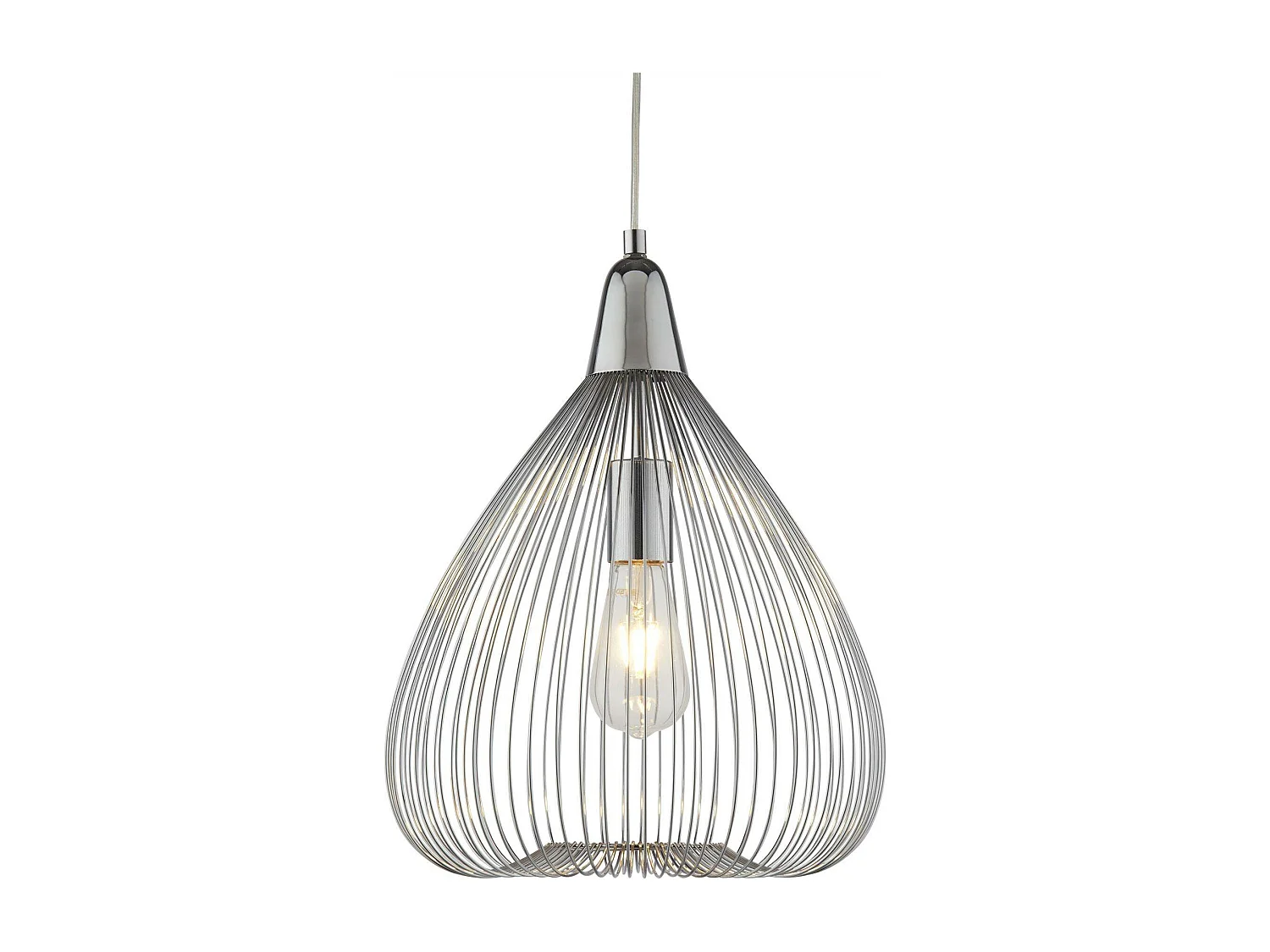 Searchlight Pumpkin 1 ljustrd takhnge krom, E27