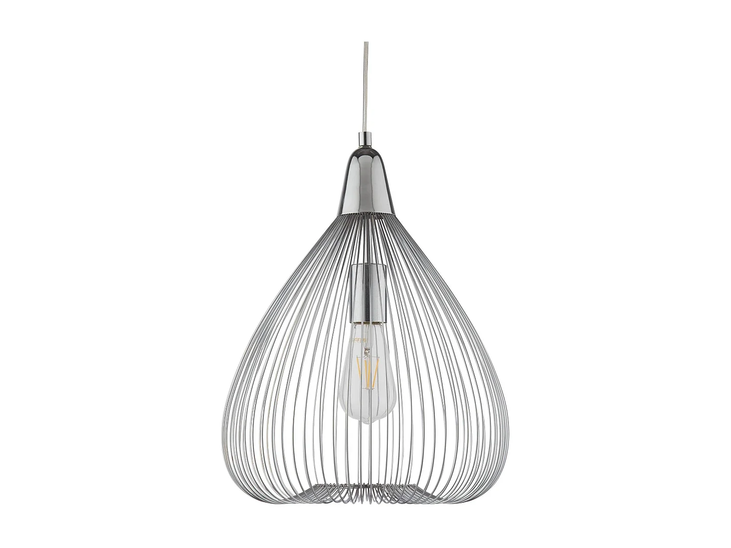 Searchlight Pumpkin 1 ljustrd takhnge krom, E27