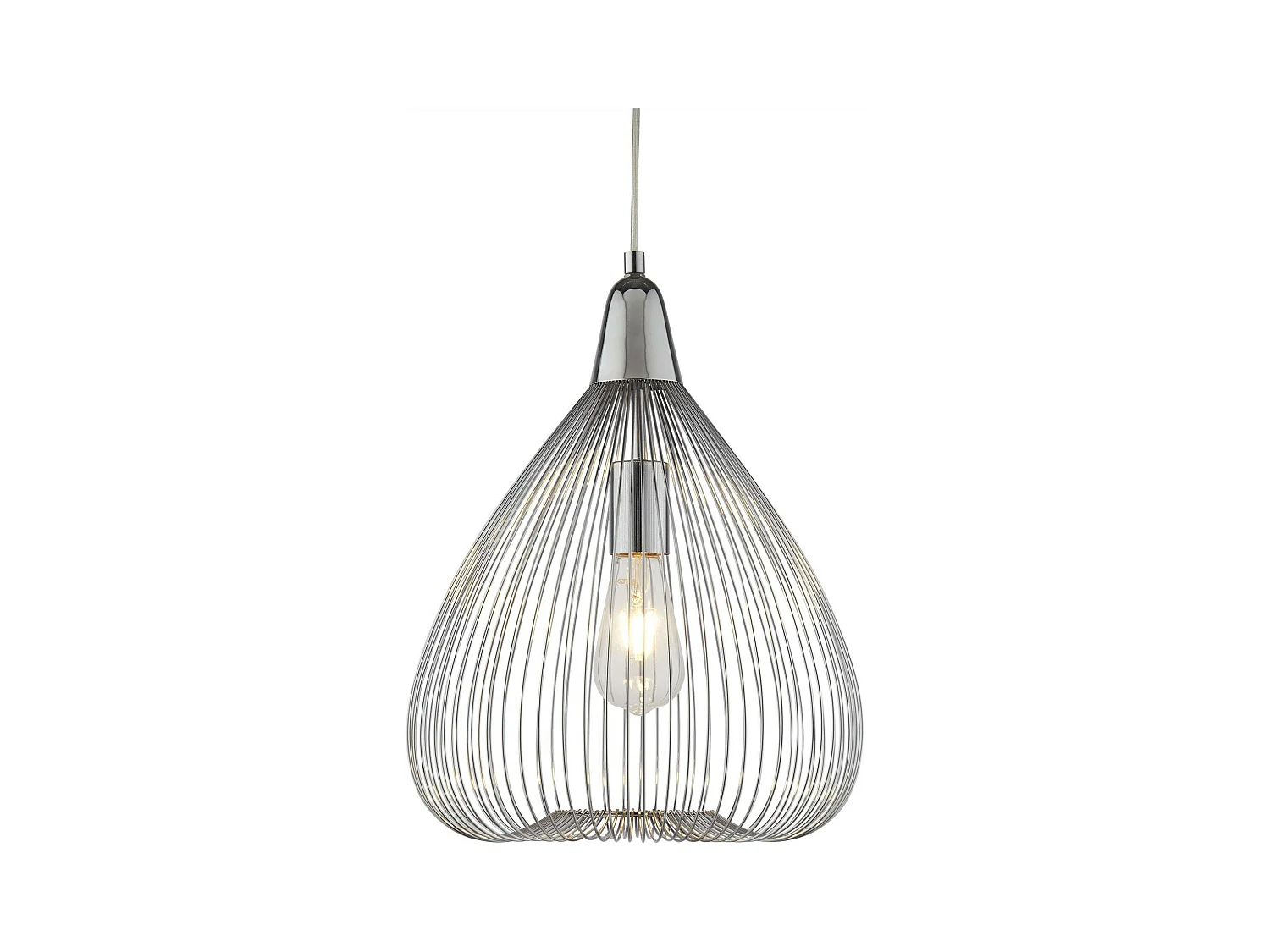 Searchlight Pumpkin - Sospensione a soffitto a 1 filo di luce Cromo, E27