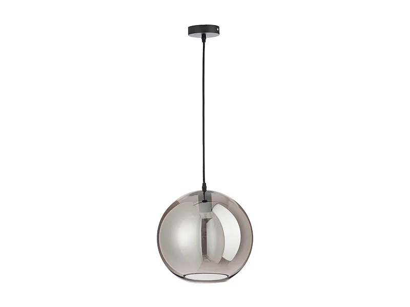 Lampe Suspension en Verre "Miroir" 30cm Argent