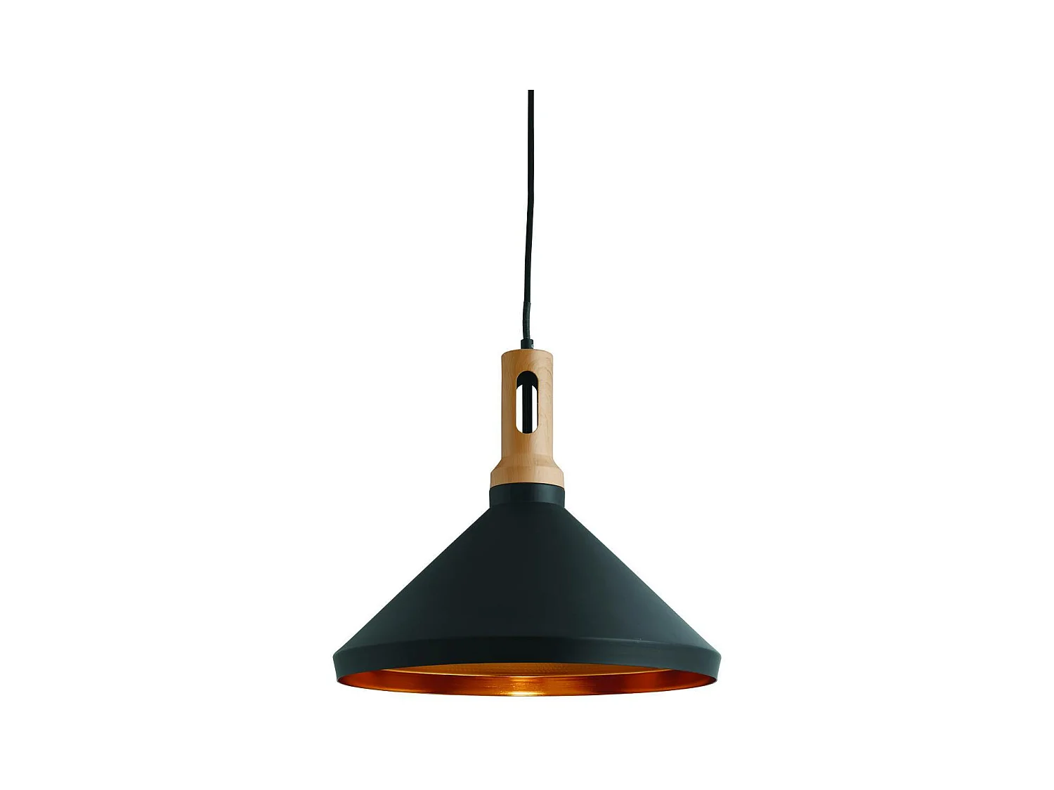 Searchlight - Sospensione a soffitto a cupola a 1 luce Nero, Oro, E27