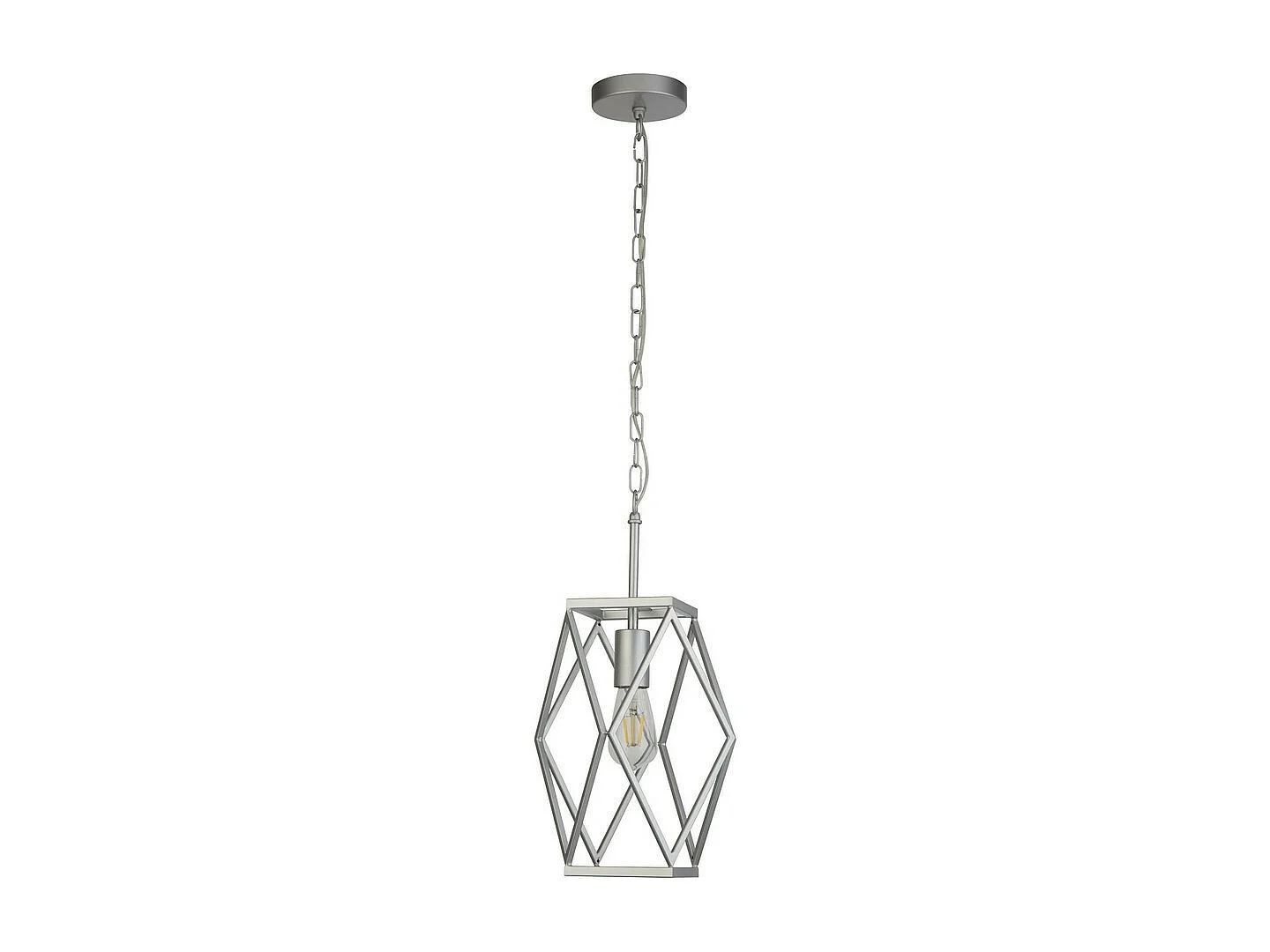Searchlicht CHASSIS - 1 licht Satin Silver Cage Deckenpendelleuchte