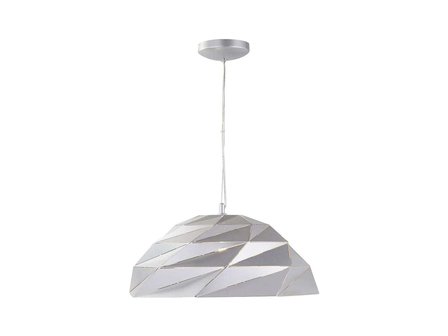 Searchlicht Origami - 1 licht Dome Anhänger Silber, E27