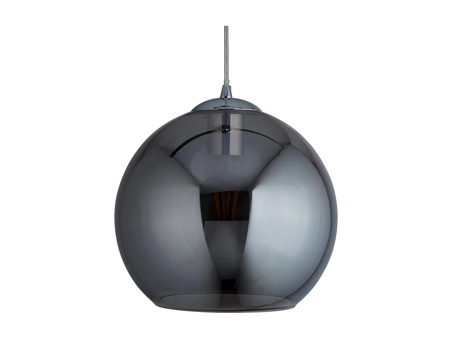 Searchlight Balls - Sospensione a soffitto a 1 luce a cupola Cromo, Vetro fumé, E27