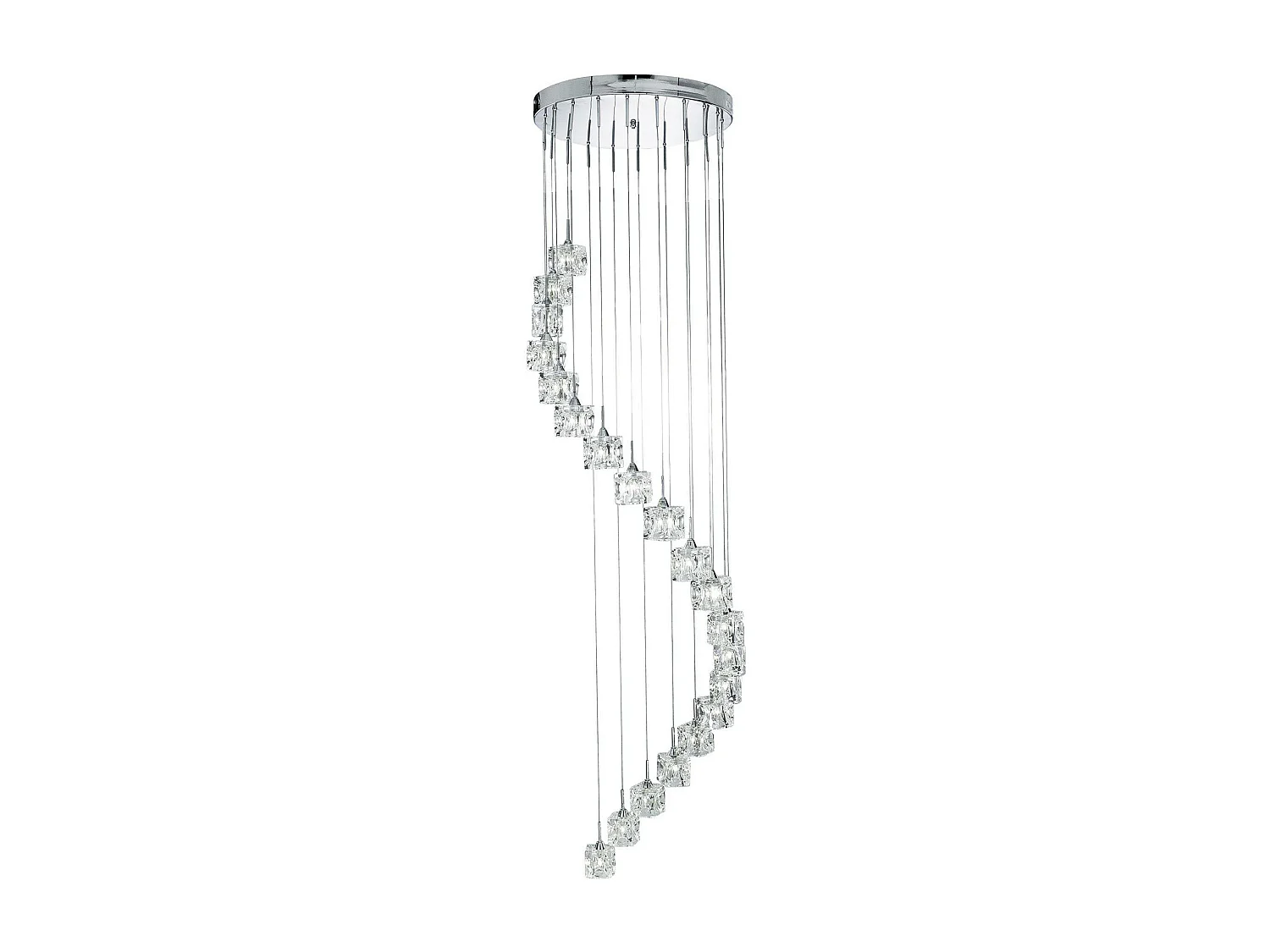 Searchlight Ice Cube - Lampada a sospensione a grappolo a spirale con LED integrato da 20 luci