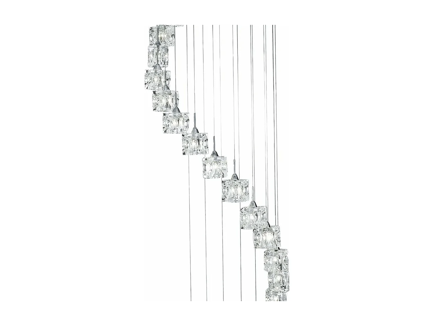 Searchlight Ice Cube - Lampada a sospensione a grappolo a spirale con LED integrato da 20 luci