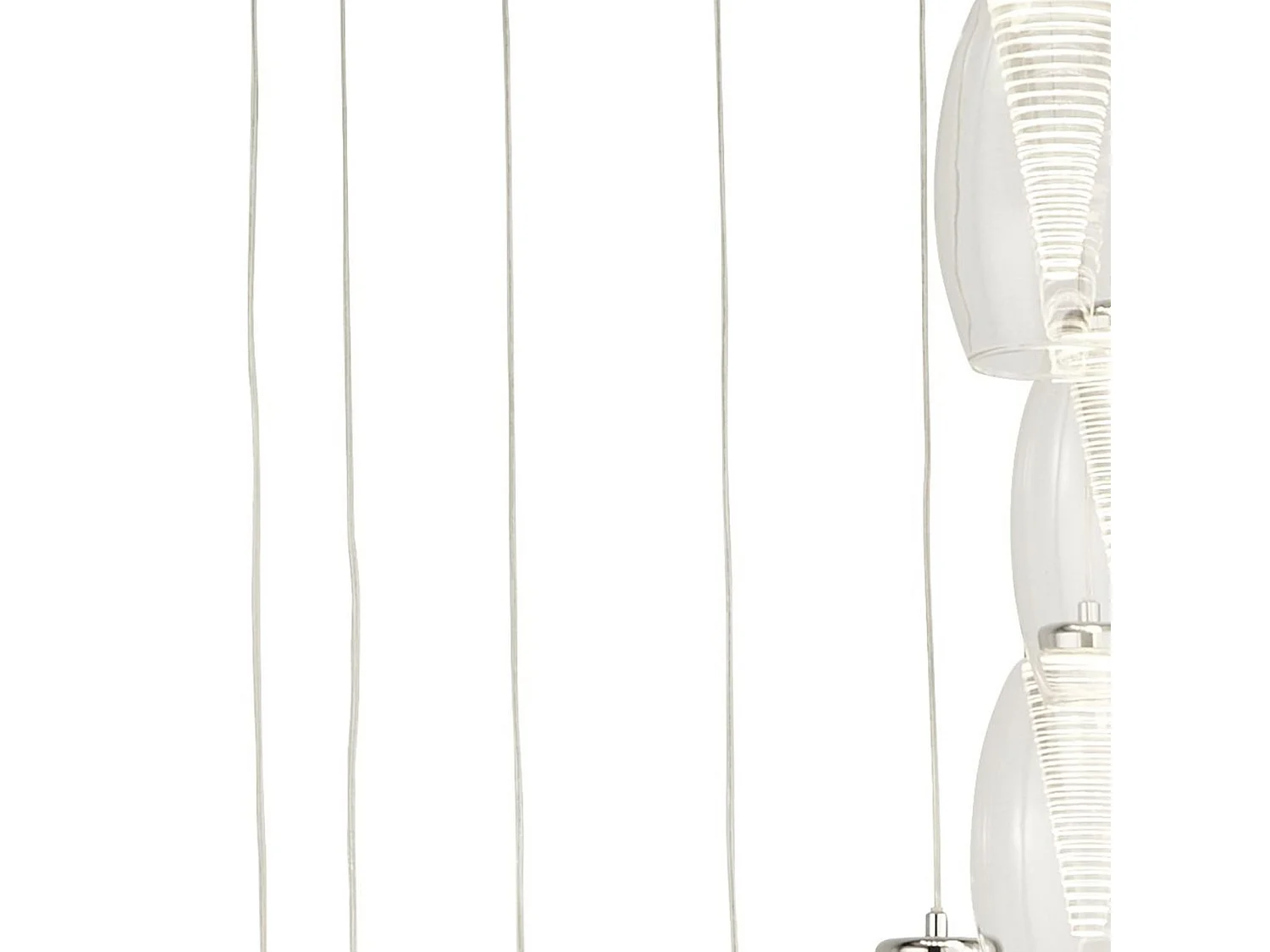 Searchlicht Cyclone 12 licht  Drop Pendelleuchte, Klarglas 3000K