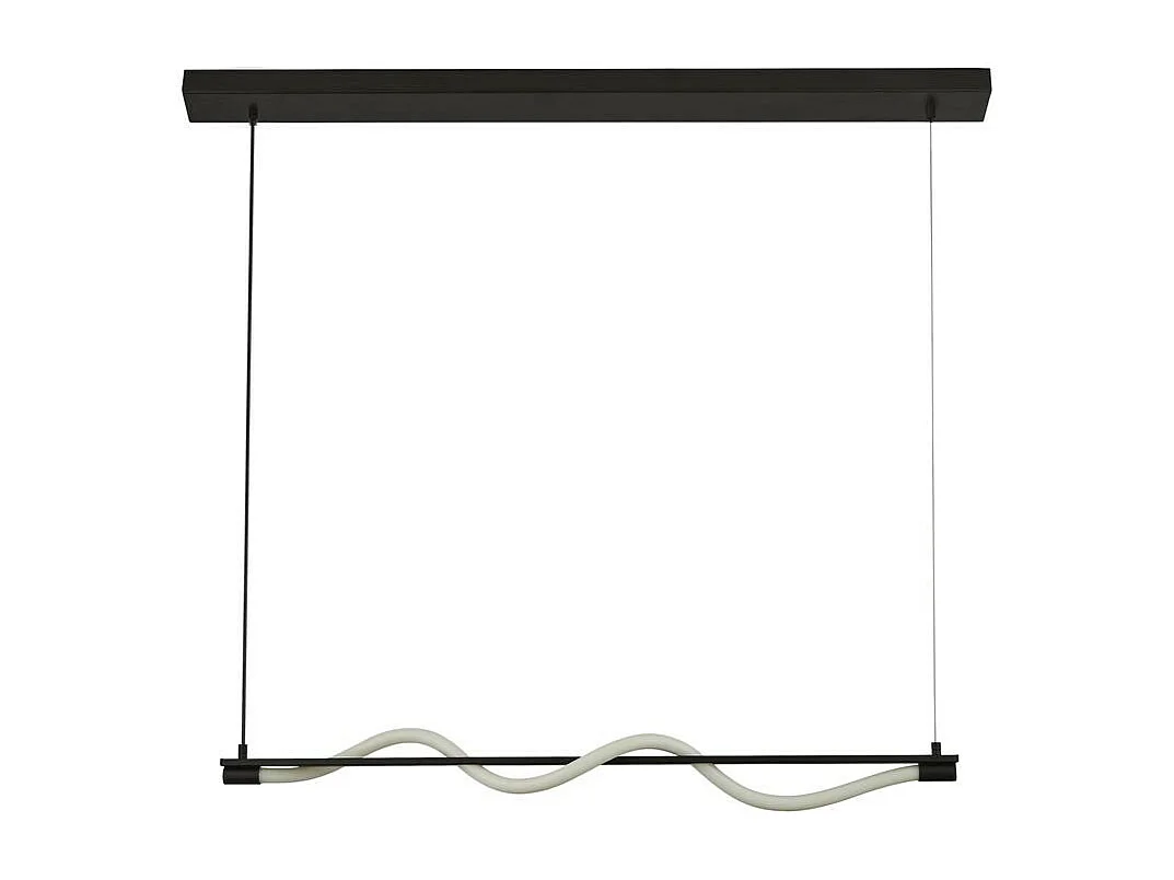 Searchlight Serpent 1 luce LED convertibile in sospensione semi-incasso, nero, acrilico 2700K