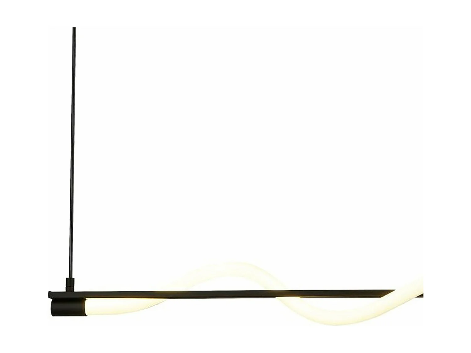 Searchlight Serpent 1 luce LED convertibile in sospensione semi-incasso, nero, acrilico 2700K