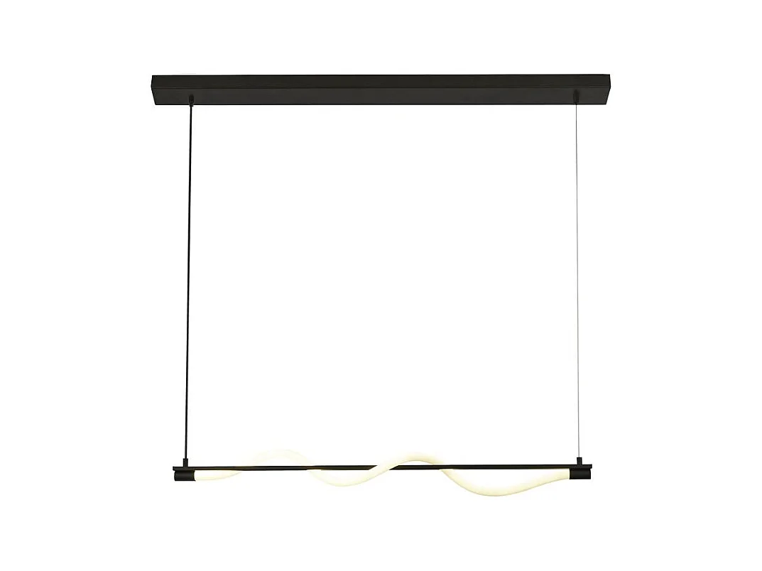 Searchlight Serpent 1 luce LED convertibile in sospensione semi-incasso, nero, acrilico 2700K