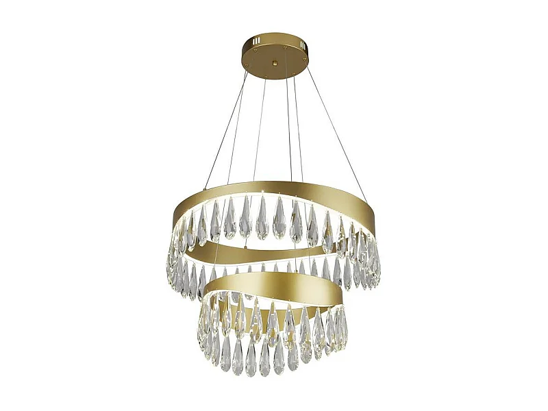 Searchlicht Jewel 2-stufiger LED-Anhänger Gold, Kristall 4000K