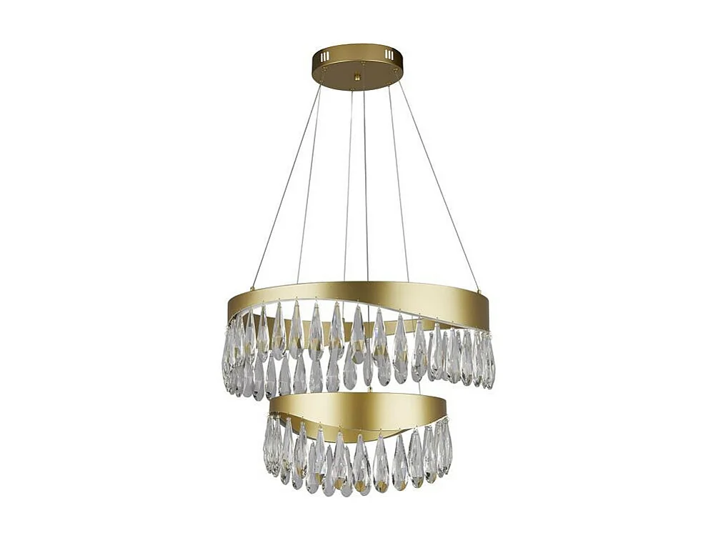 Searchlicht Jewel 2-stufiger LED-Anhänger Gold, Kristall 4000K