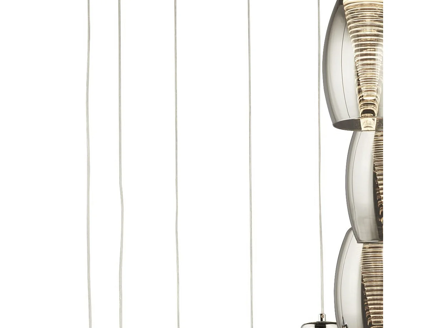 Searchlicht Cyclone 12 licht  Drop Pendelleuchte, Rauchglas 3000K