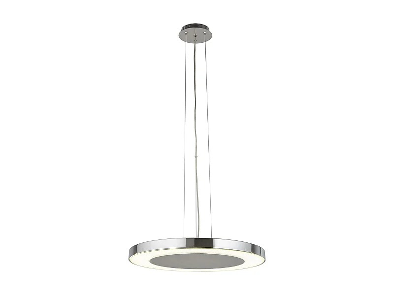 Searchlicht Lexi - 1 Licht Decke Anhänger Chrom, Weiß, Glas integrierte LED