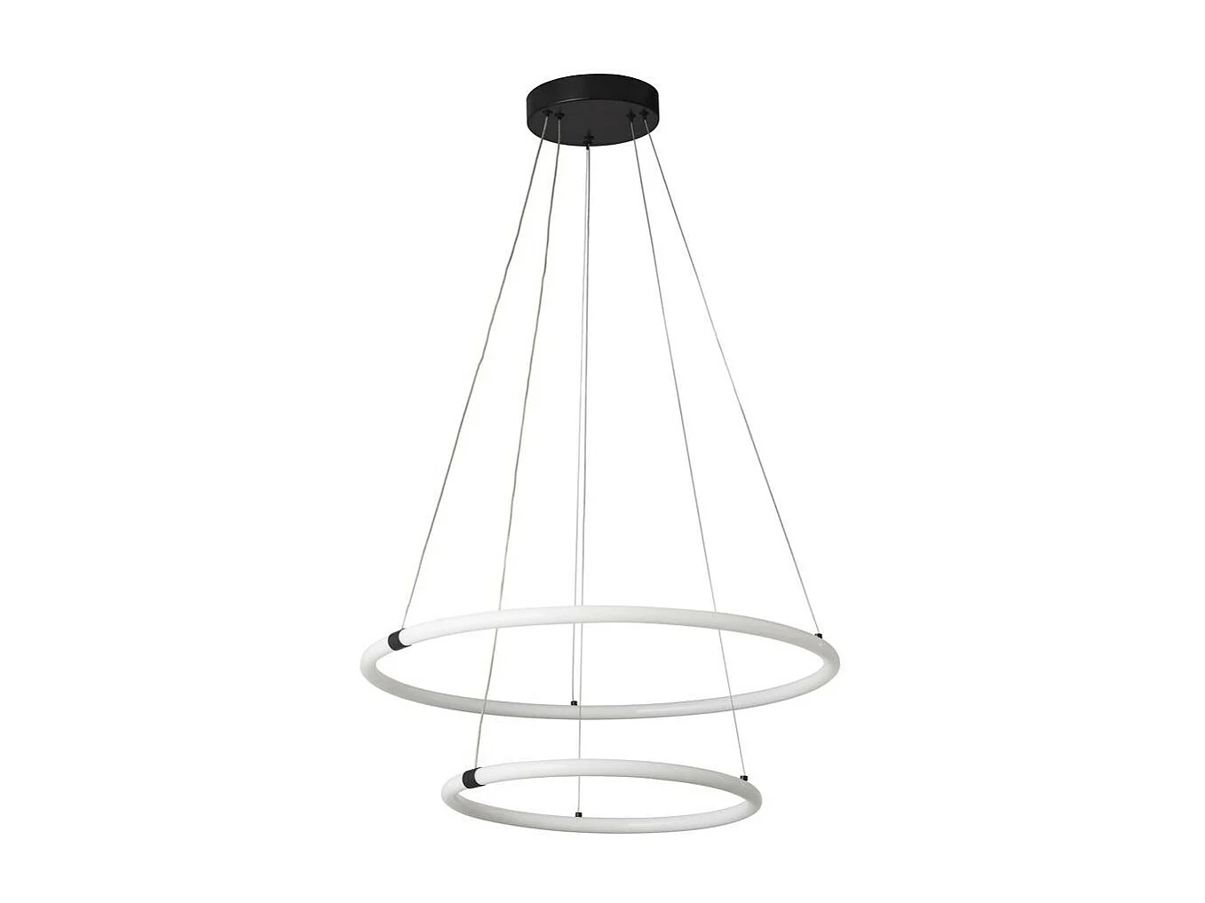 Searchlight Revolve2 Ljus LED Ring Pendel, Matt Svart 3000K