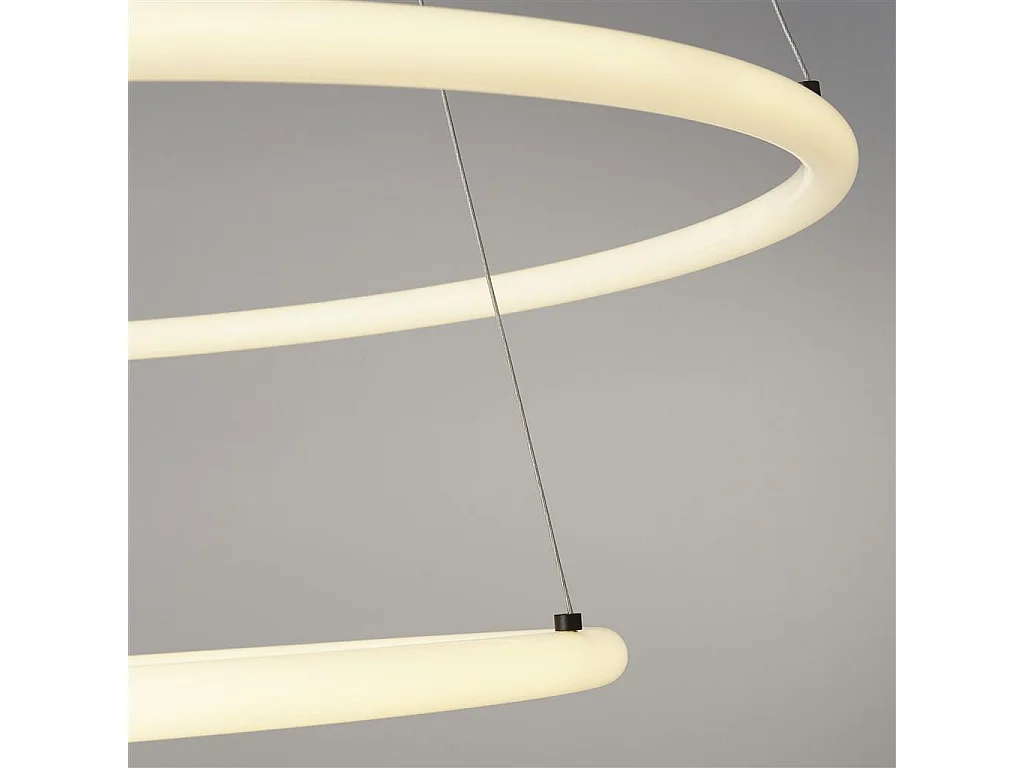 Searchlight Revolve2 Ljus LED Ring Pendel, Matt Svart 3000K