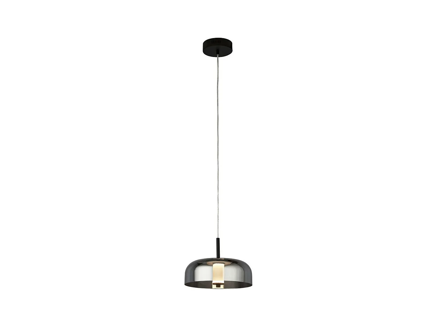 Searchlight 1 ljus LED-hnge, mattsvart med rkt glas