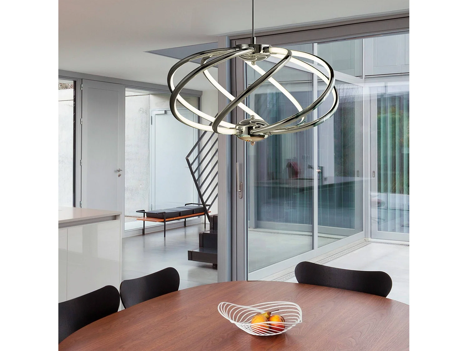 Searchlight Bardot LED sfrisk taklampa krom