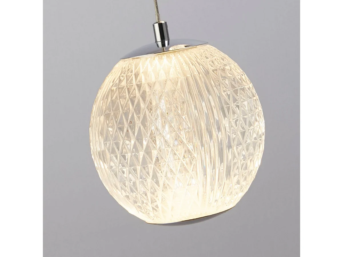 Searchlight Allure Colgante de 5 luces, multicolor, cromado, acrílico transparente