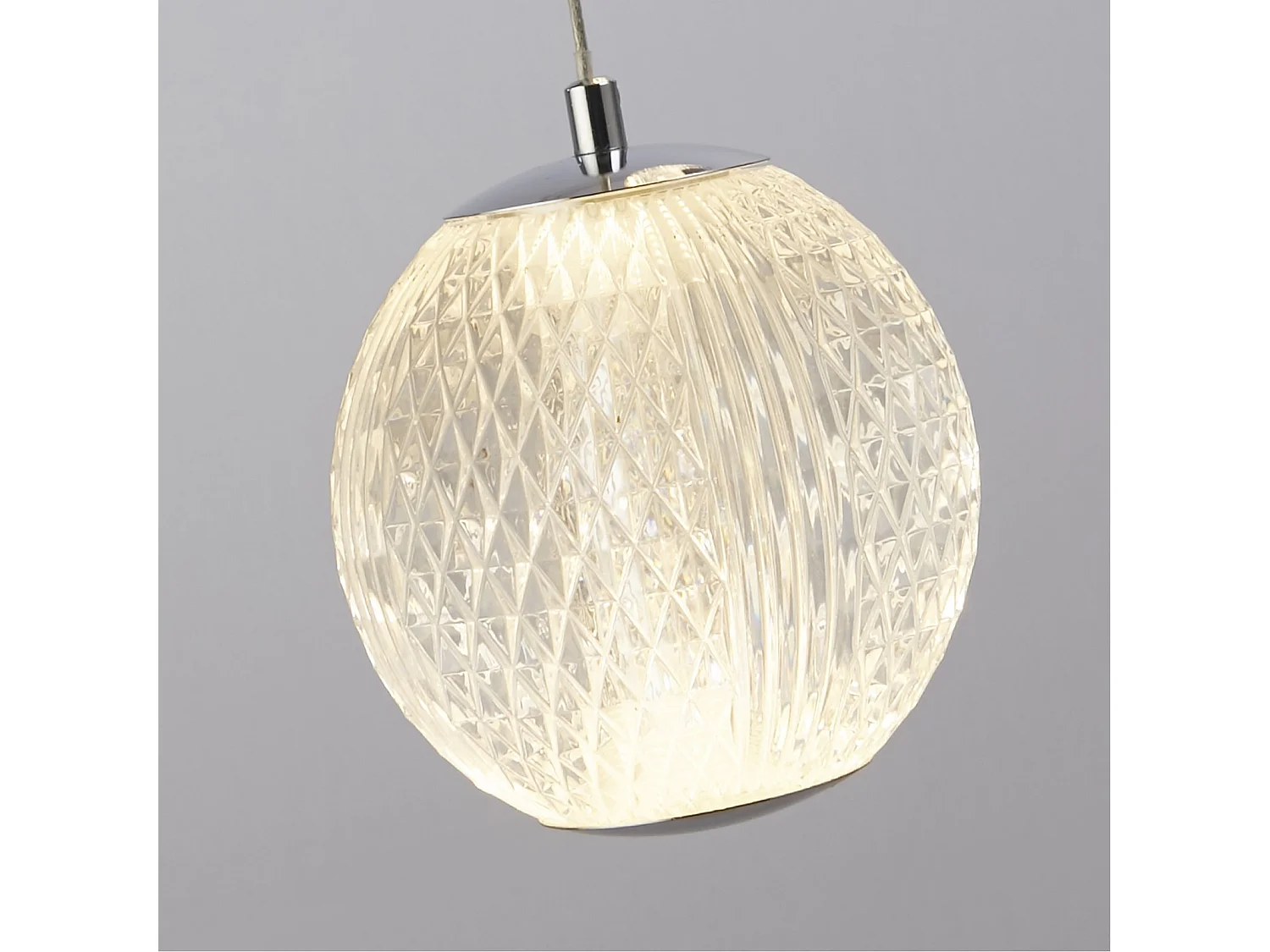 Searchlight Allure Colgante de 5 luces, multicolor, cromado, acrílico transparente