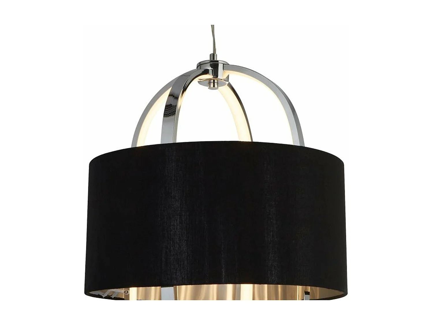 Searchlight Madrid Suspension DEL, abat-jour noir 3000K