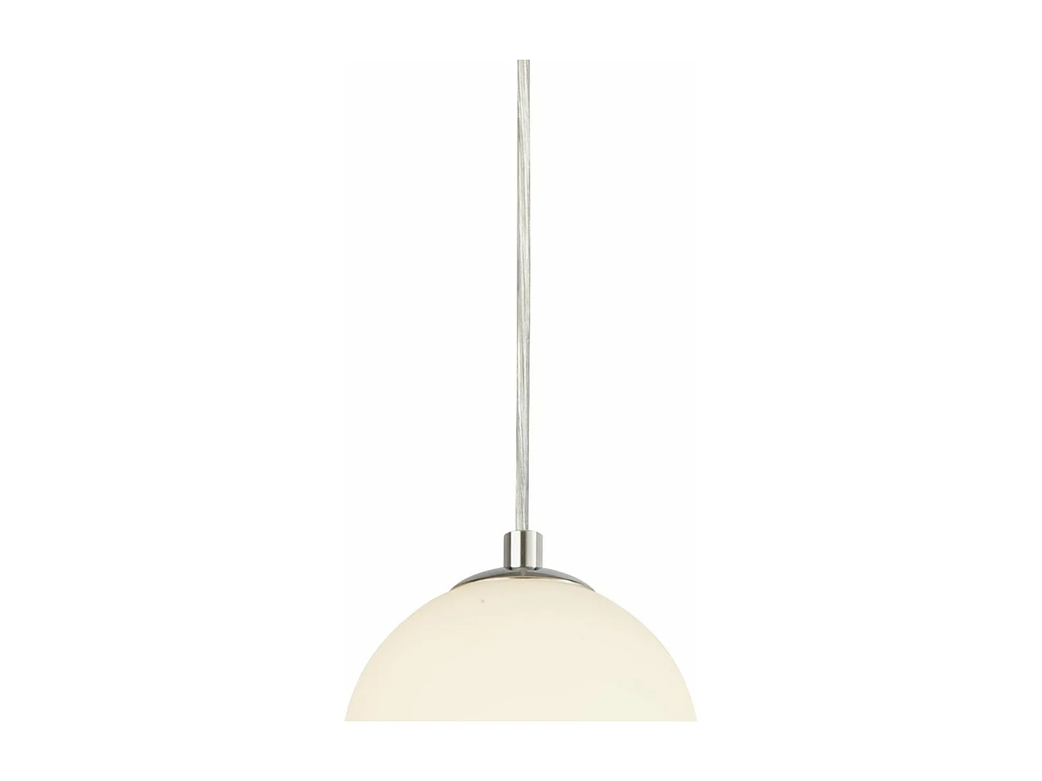 Suchscheinwerfer Schneeball 3 Licht Anhänger, Chrom Mit Opal Glasschirm