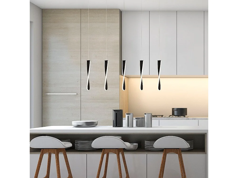 Searchlicht PADDLE - LED 5 licht Bar Deckenanhänger - Schwarz