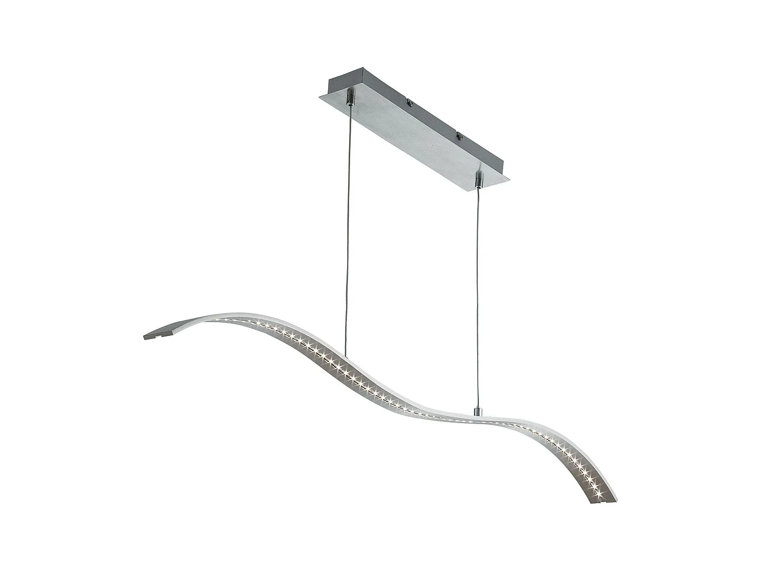 Searchlicht Bar lichts - Integrierter LED Bar Deckenanhänger Satin Silber, Satin Nickel