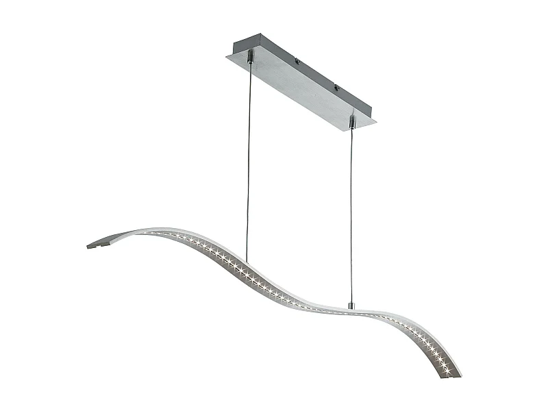 Searchlicht Bar lichts - Integrierter LED Bar Deckenanhänger Satin Silber, Satin Nickel