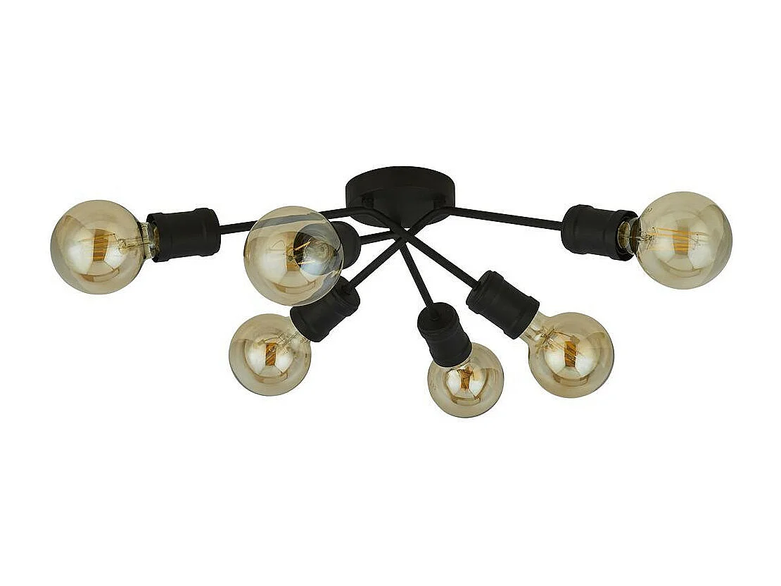 Searchlicht Dance 6-flammige Deckenleuchte, Sandschwarz