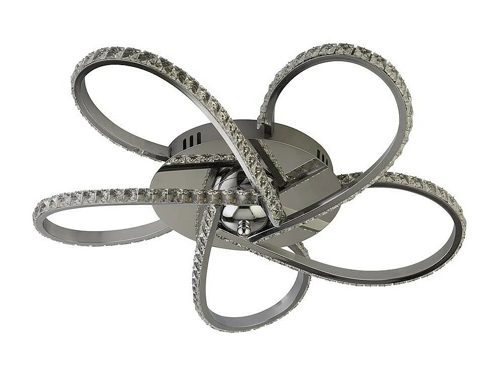 Searchlicht Daisy 5-flammige LED-Einbauleuchte, Chrom, klare Kristalle 4000K