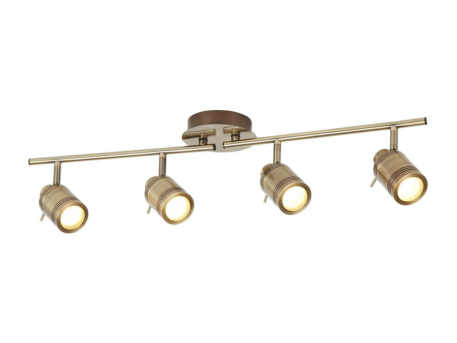 Searchlight Samson 4 Ljus Badrum Tak Spotlight Bar Antik Mssing IP44, GU10