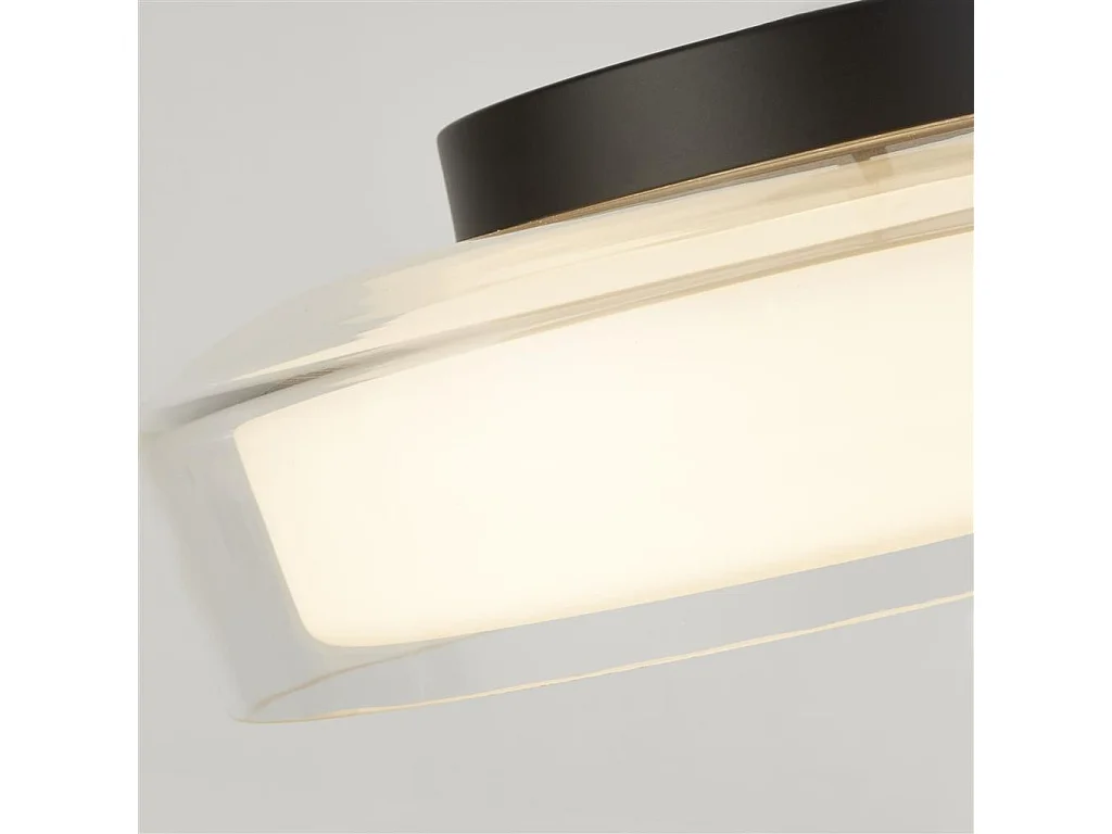 Searchlight Puck1 ljus badrumstaklampa, mattsvart 3000K IP44