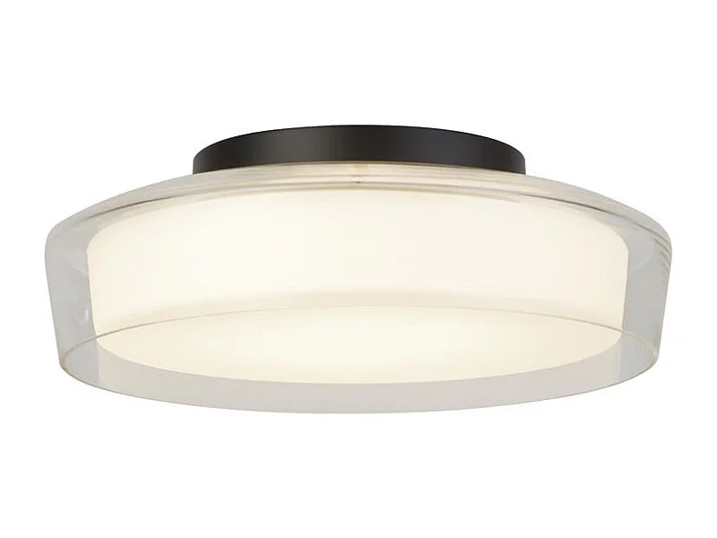 Searchlight Puck Plafoniera da bagno a 1 luce, nero opaco 3000K IP44