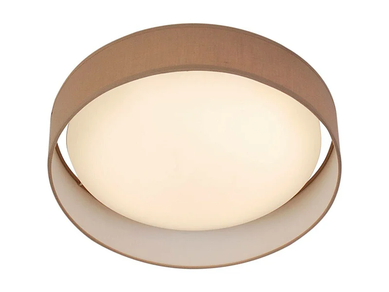 Searchlight Gianna - Plafoniera a LED integrata a 1 luce bianca, marrone