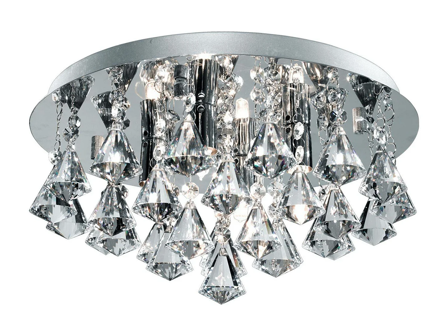 Searchlight 4 ljus badrumstaklampa krom, klar och glas IP44, G9