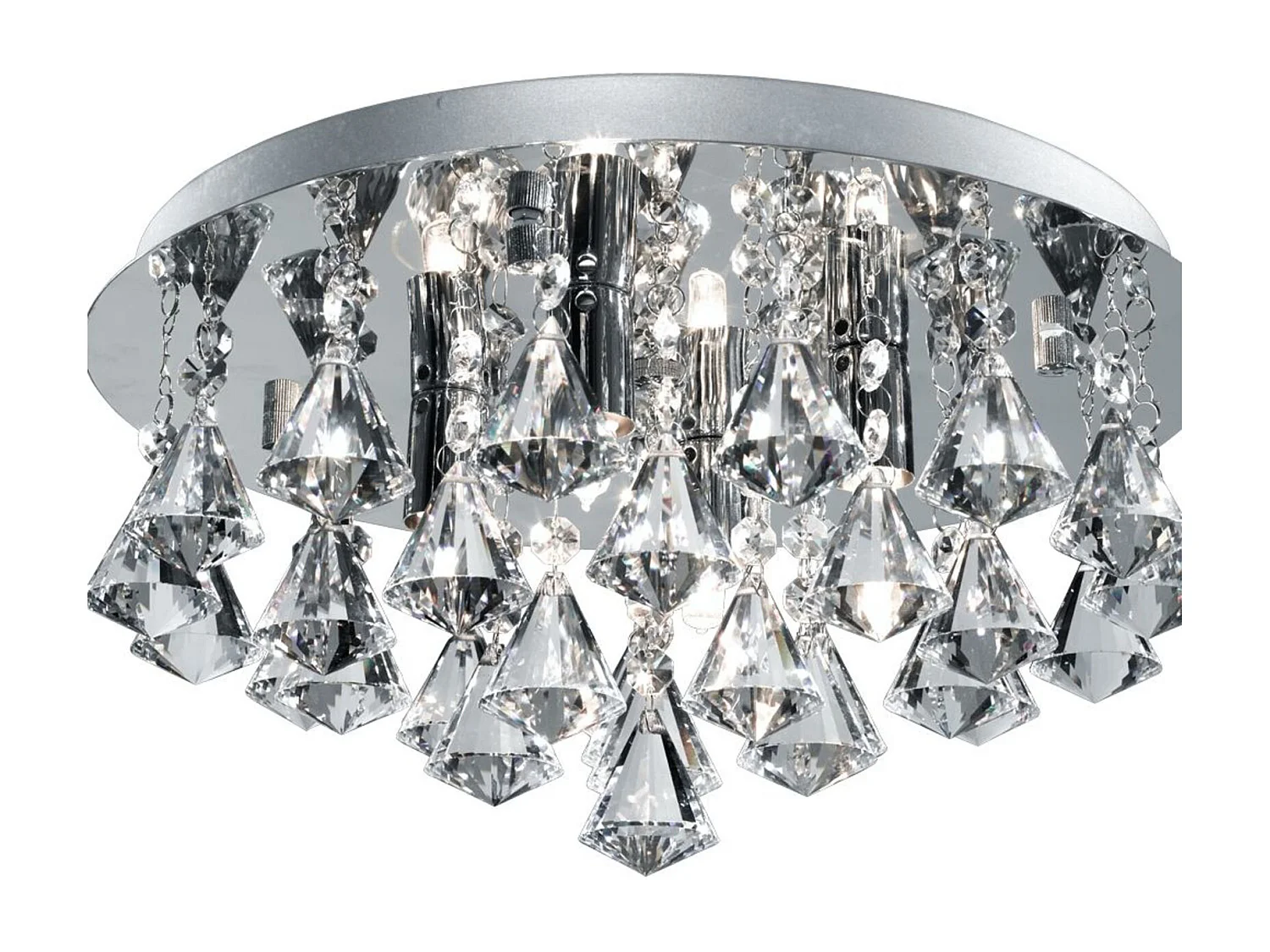 Searchlight 4 ljus badrumstaklampa krom, klar och glas IP44, G9