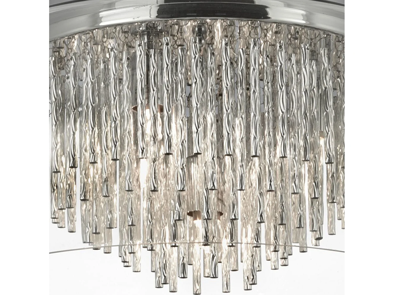 Searchlight Curva 4 ljus inflld taklampa krom och glas, G9