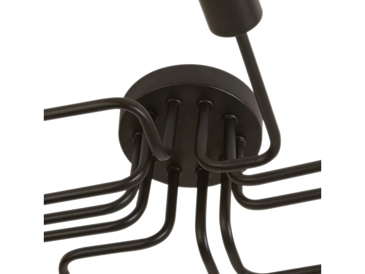 Searchlicht Circuit - 10 licht Flush Deckenleuchte Matt Black, E27