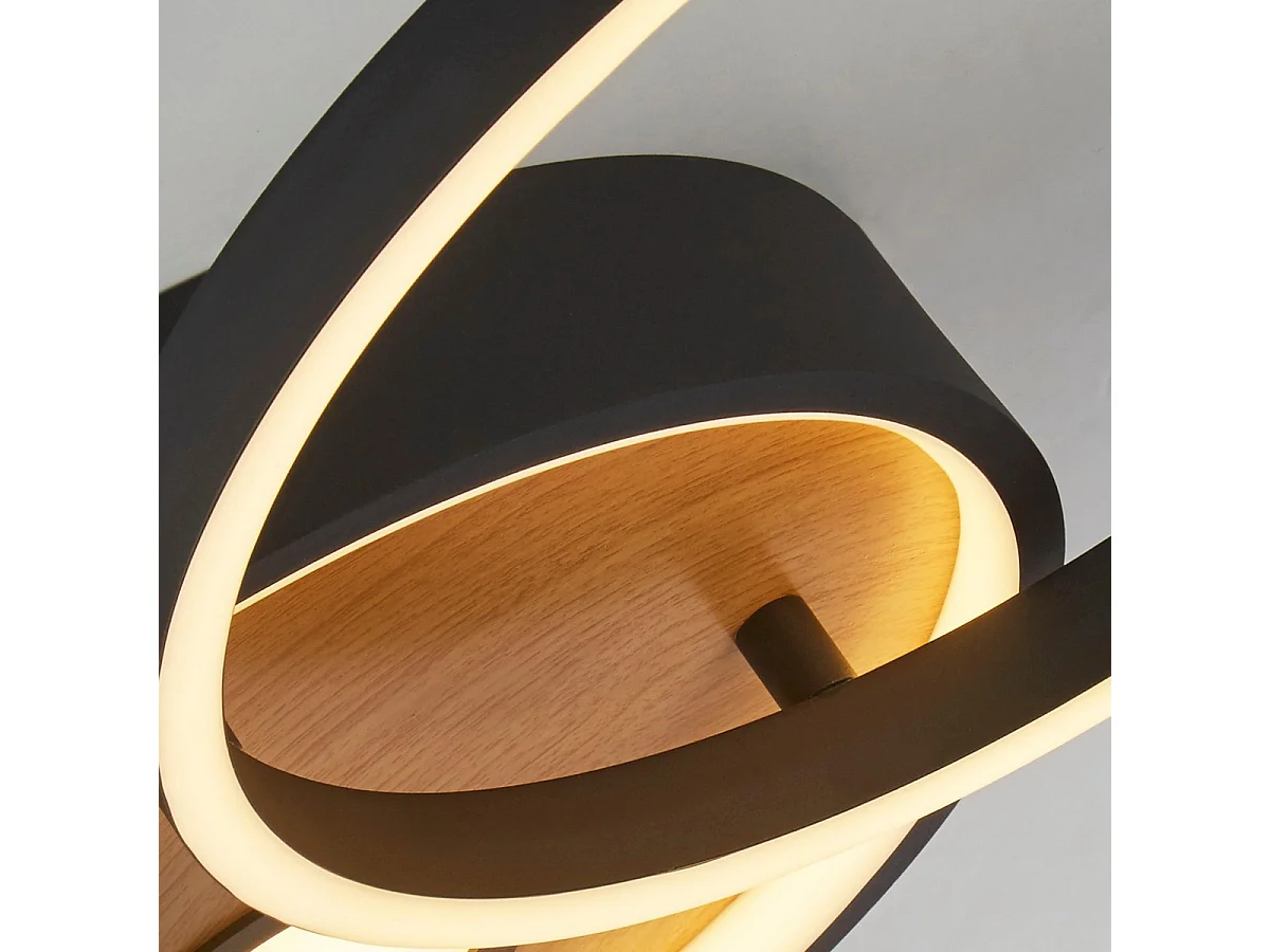 Searchlight Curio Negro empotrado, madera