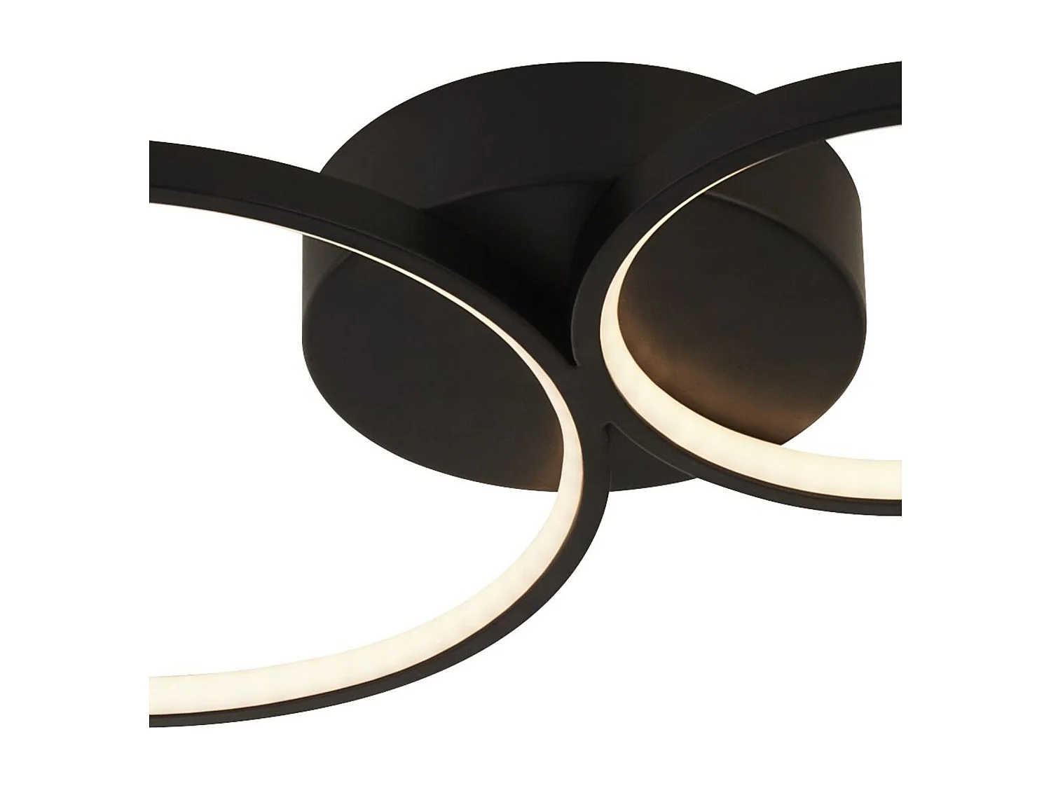 Suchscheinwerfer Cirque 4 licht Led Ring Flush licht, Mattschwarz