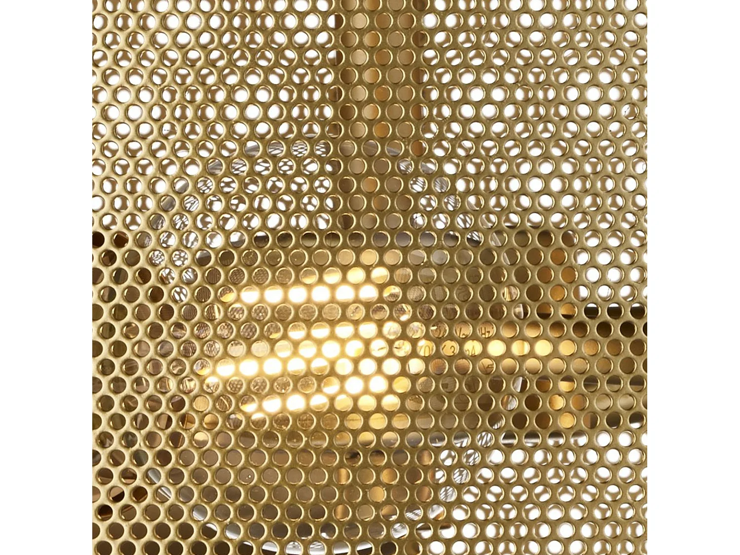 Searchlicht Fishnet - 3 licht Flush Deckenleuchte Mesh Matt Gold, E27