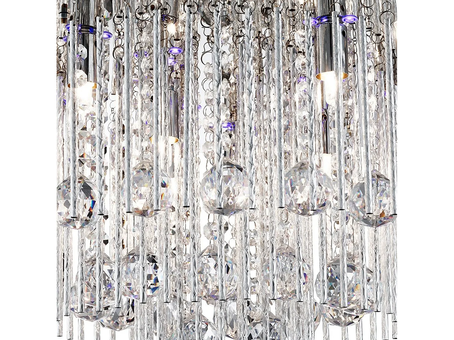 Searchlight Beatrix - Plafoniera a LED a 8 luci Cromo, Cristallo, G9